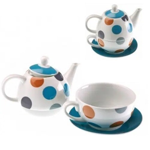 SET TE INDIVIDUAL VERSA LUNARES TURQUESA